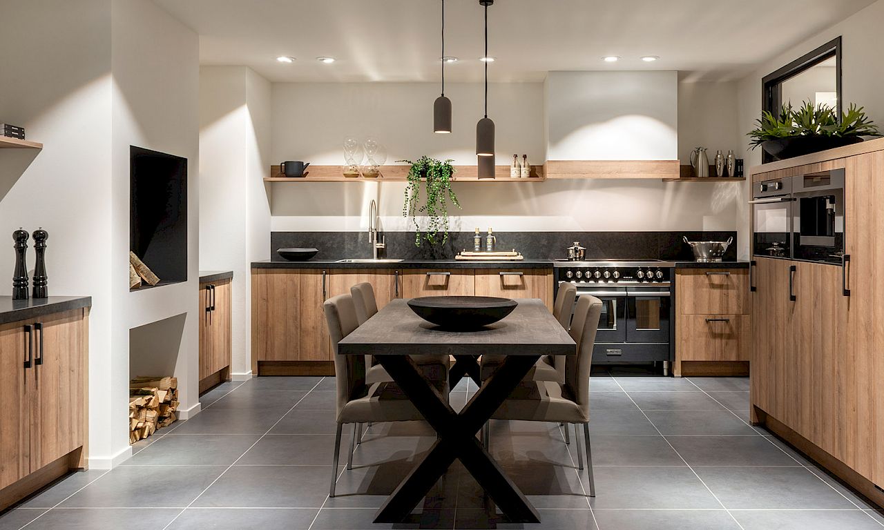 ruime houtlook keuken