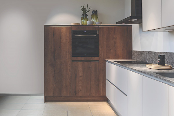 Moderne houten keuken
